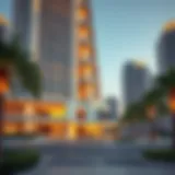Exterior view showcasing the architectural elegance of Clover Bay Tower.