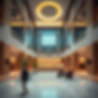 Interior of Dubai Islamic Bank showcasing modern design
