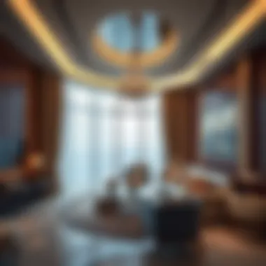 Luxurious interior of a residence in Merano Tower