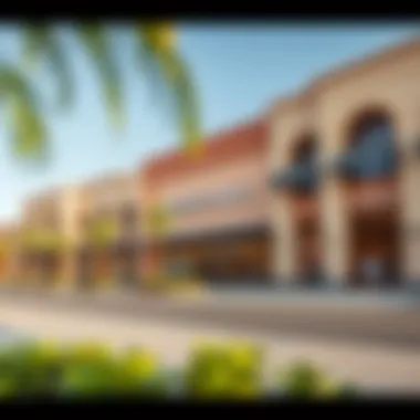 Popular Outlet Mall Exterior in Dubai Exterior view of a popular outlet mall in Dubai during the day