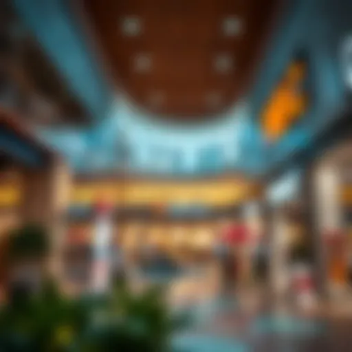 Vibrant interior of a Dubai outlet mall showcasing diverse retail spaces