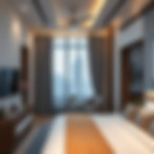 Modern studio flat interior design showcasing space efficiency