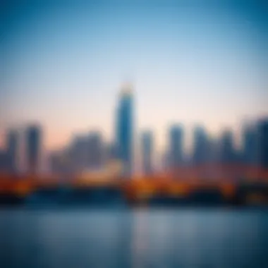 Business Bay skyline with Tamani Arts Offices prominently featured