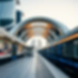 Dubai Metro station showcasing modern architecture