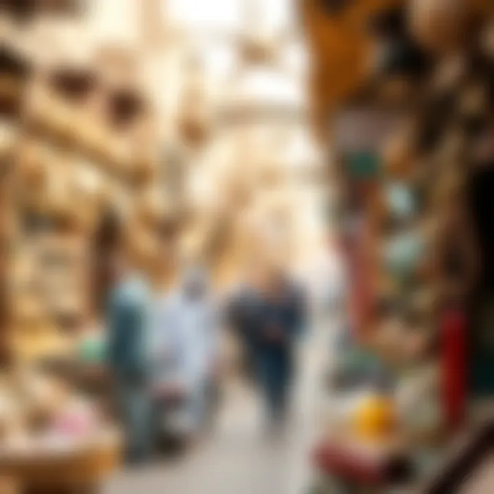 A lively scene at a traditional souk filled with unique artifacts and local charm