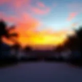 Stunning sunset over Palm West Beach showcasing vibrant colors in the sky