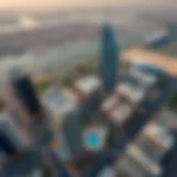 Aerial view of مجمع عوافي showcasing its modern architecture