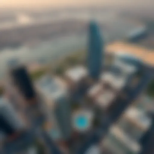 Aerial view of مجمع عوافي showcasing its modern architecture