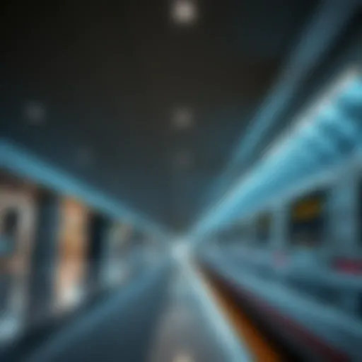 Interior view of the Mall of Emirates Metro Station showcasing modern design