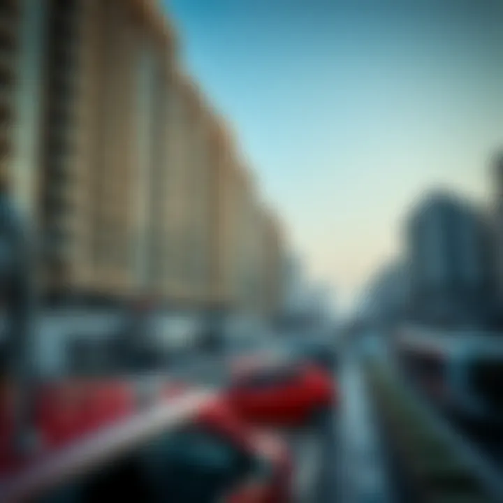Surrounding area of the Mall of Emirates Metro Station highlighting urban development