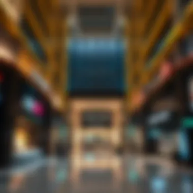 Luxury Shopping Experience Near Metro Luxury shopping mall in Dubai adjacent to metro stop