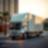 Modern moving truck in Dubai