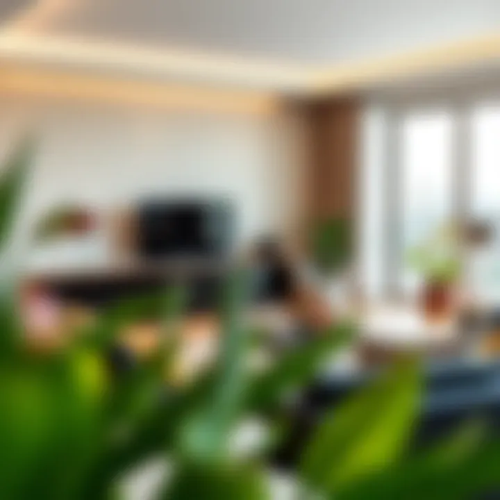 Luxurious living area of The Capital Hotel Apartments
