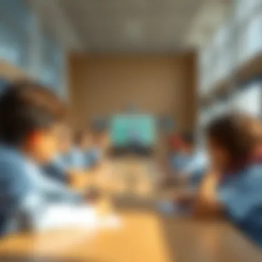 Education Landscape in Dubai Interior view of a Dubai school with engaged students