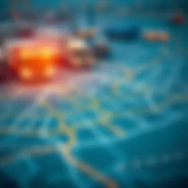 Logistical Advantages of Al Quoz Logistical map highlighting transportation routes near Al Quoz