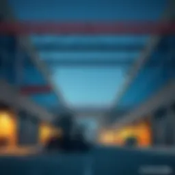 An overview of Al Quoz warehouse district showcasing various rental options